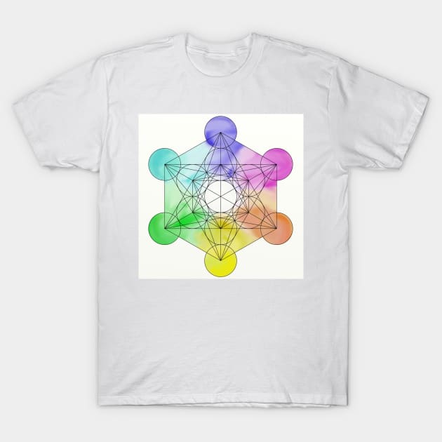 Metatron Rainbow T-Shirt by GalartCreations